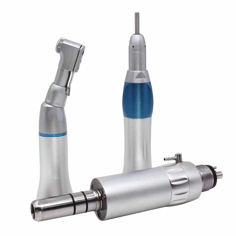 Dental 2/4 Holes Air Motor Contra Angle Low Speed Handpiece Latch E-Type External  Single Water Spray Dental Supplies