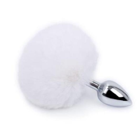 Small Size Metal Rabbit Tail Anal Plug Bunny Butt Plug Stainless Steel Booty Beads Stainless Sex