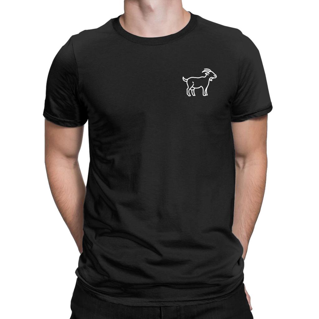 Pocket Patch Badge Goat Animal Men T Shirt Line Art Icon Humor Tees Short Sleeve O Neck T-Shirt 100% Cotton New merchandise
