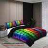 3pcs Colored Stripes Stereoscopic Visual Effects Bedding Set,suitable for Teenagers and Adult Bedroom,1*duvet Cover+2*pillowcase
