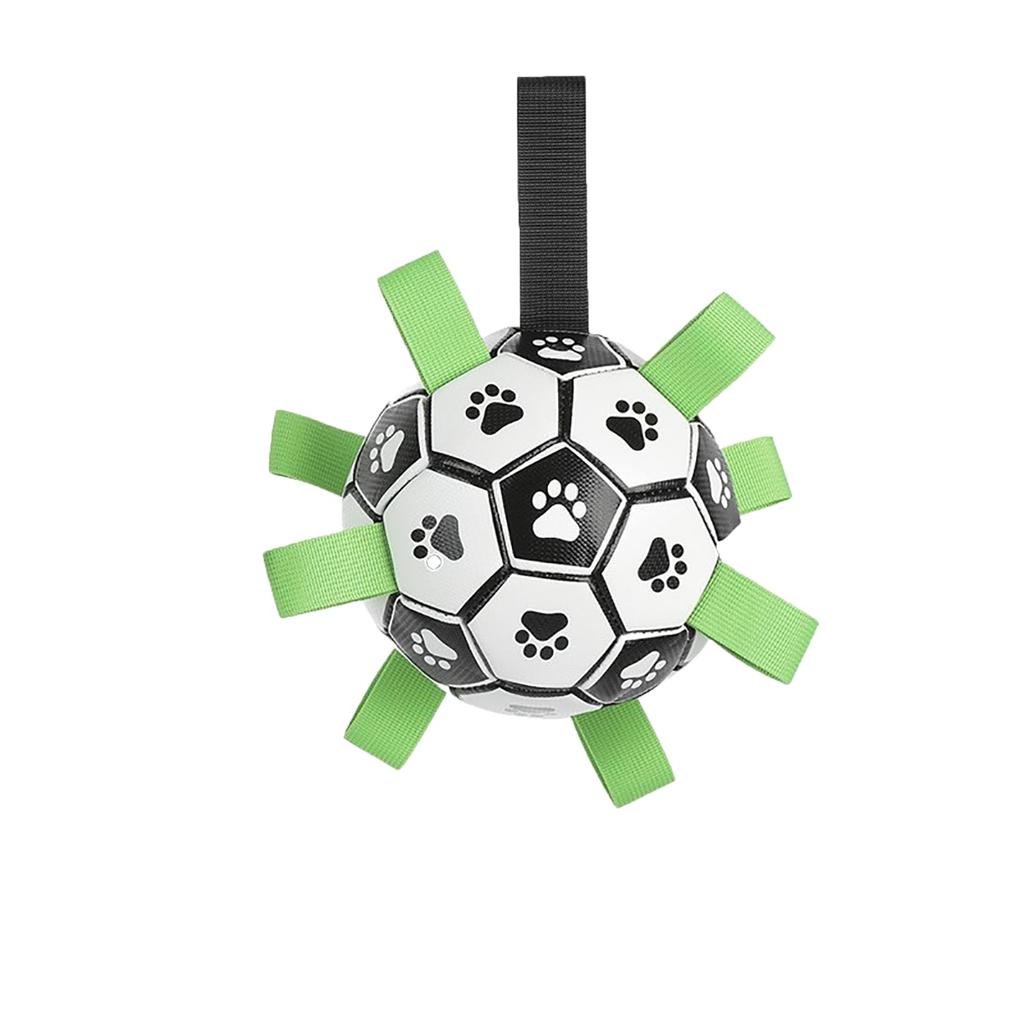 DICOCO Dog Soccer Ball TPU Chewing Suitable for All Safe and Secure Air Paw Print 19cm Ball, Shape, Ultra-Durable Coating, Reliever, Tug-of-War,