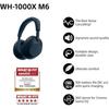 S-Y Trådlösa Bluetooth Over-Ear Hörlurar ANC Brusreducering 5D Stereo Vikbara Inbyggd Mikrofon USB-C Uppladdningsbara Blå
