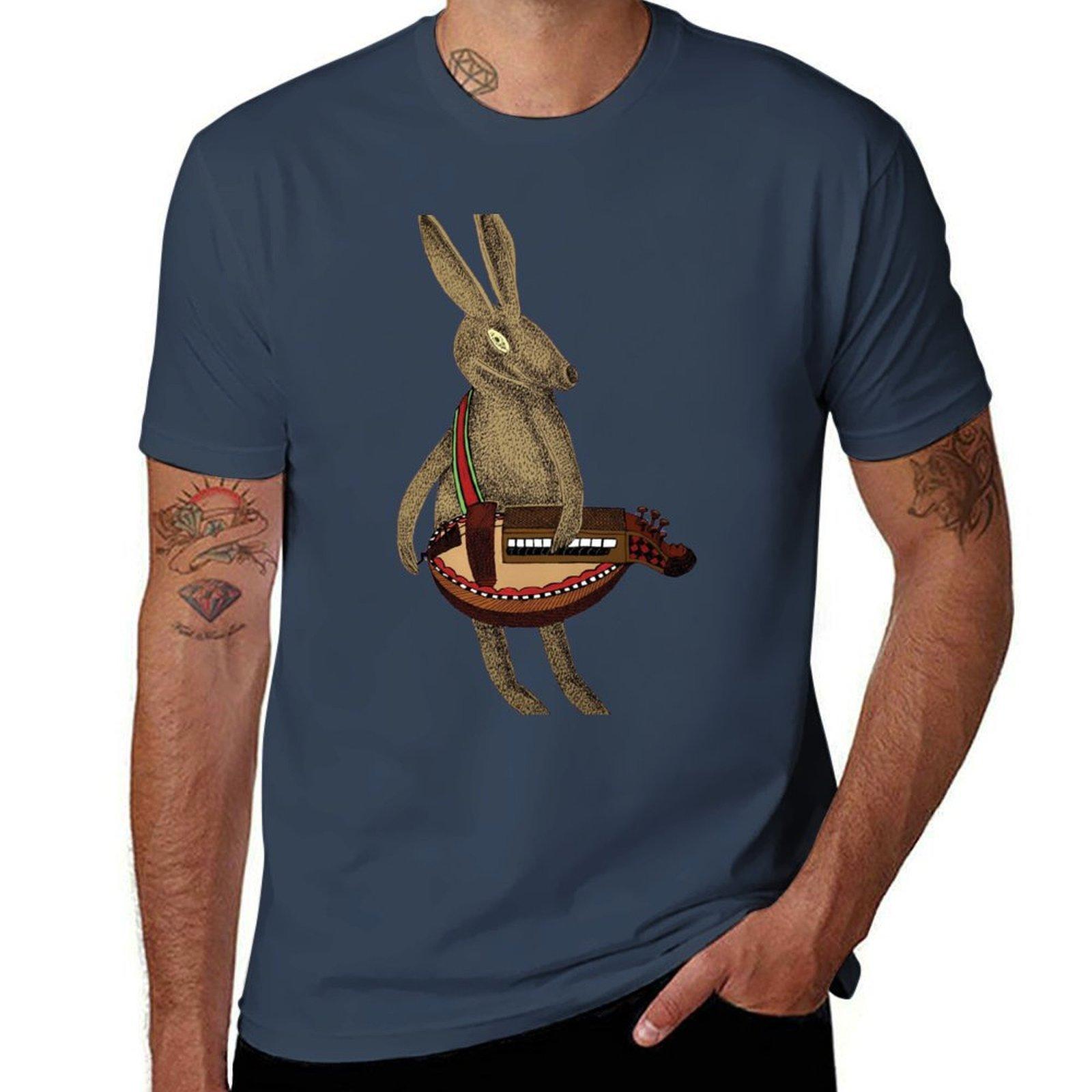 H Is For Hare Playing The Hurdygurdy Tshirt Casual Daily Graphic Tee S