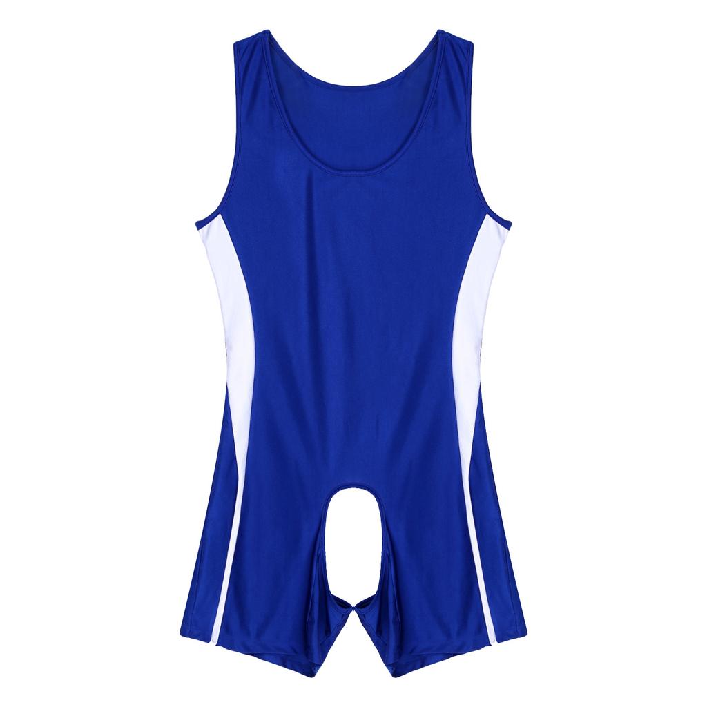 Sexy Mens Lingerie Open Crotchless Bodycon Bodysuit Male Body Shaper One-piece Open Butt Jumpsuit Wrestling Singlet Nightwear