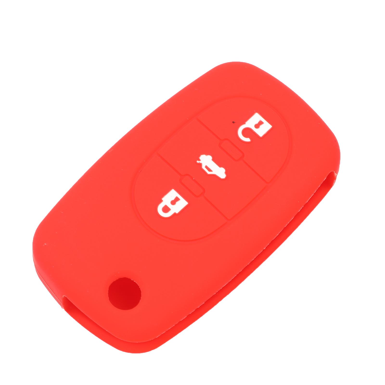 

jingyuqin Силиконовый 3-кнопочный откидной складной пульт дистанционного управления Чехол-крышка для ключа автомобиля для A-u-d-i A2 A3 A4 A6 A8 красный