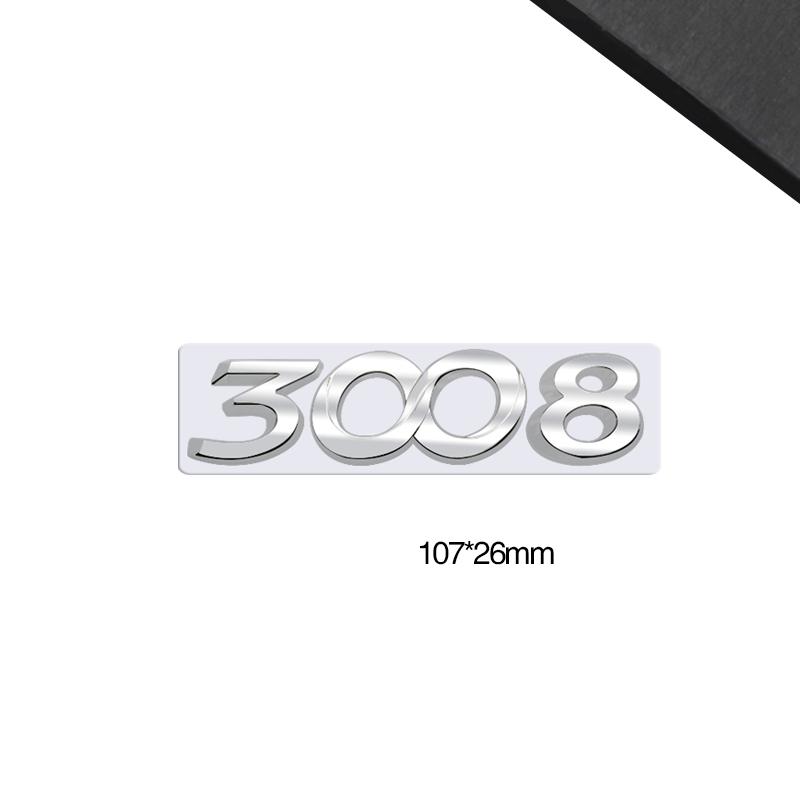 3D-Styling Für RCZ 407 408 508 2008 3008 4008 5008 107 WMBD6 Metall-Emblem Auto-Buchstaben Heckklappen-Aufkleber Abzeichen Auto-Zubehör