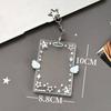Clear Acrylic Photocard Holder 3 Inch Card Display Colorful Angel Wings Card Holder Bag Pendant Card Protector Bus Card