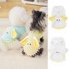 Cute Print Breathable Dog T-Shirt Comfortable Cartoon Cat Traction Suit with D-ring Lightweight Pet Vest Daily Walk