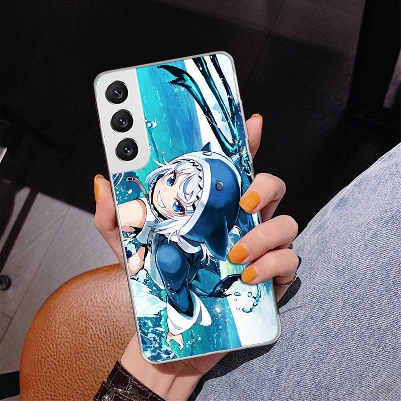Gawr Gura Hololive Anime Phnoe Case for Samsung Galaxy S26 S25 Edge S23 S24 Ultra S22 Plus S21 S20 FE Unique Cover Soft Coque Ga