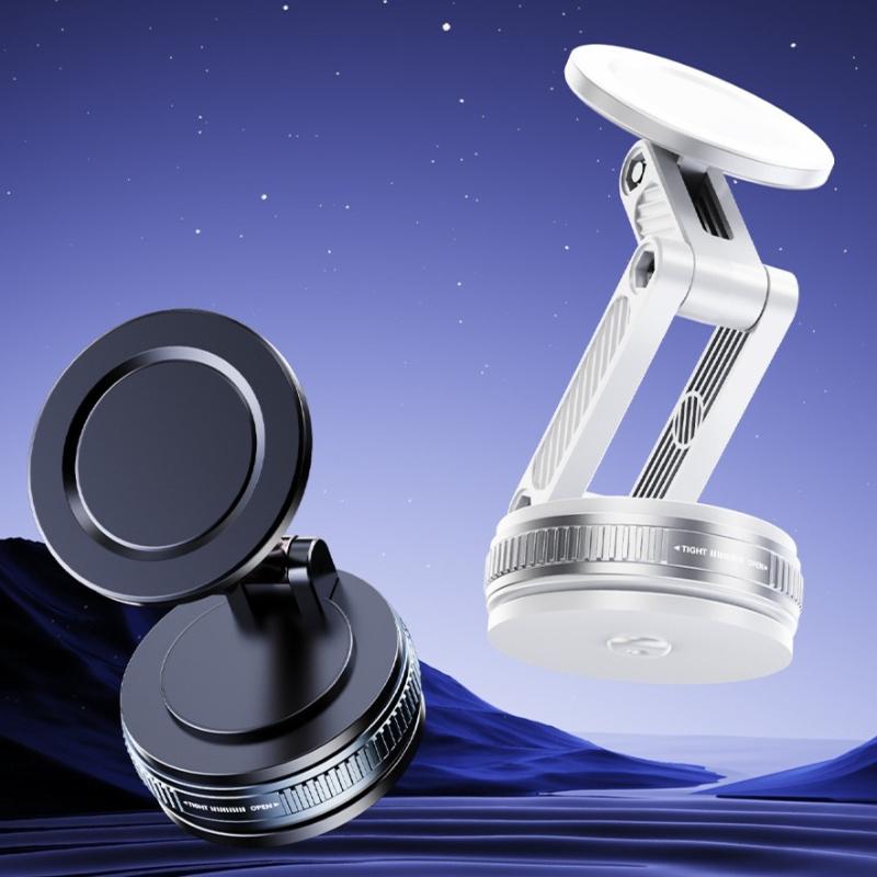 Foldable Strong Suction Stand Car Mount Electric Vacuum Magnetic Holder For Cell Phone