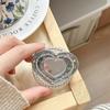 Japanese Small Fresh Glitter, Sequined Love Mirror, Mobile Phone, Airbag Bracket, Rhinestone, Magnetic Paste, Desktop Support Frame