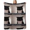 Unico Uni Funny Cat That Is So Ears Throw Blanket Reusable Durable Soft Blanket for All Seasons