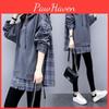 Fake Women Two Piece Casual Hoodies Sweatshirts Fashion British Style Fake Plaid Shirt Loose Spring Pullover