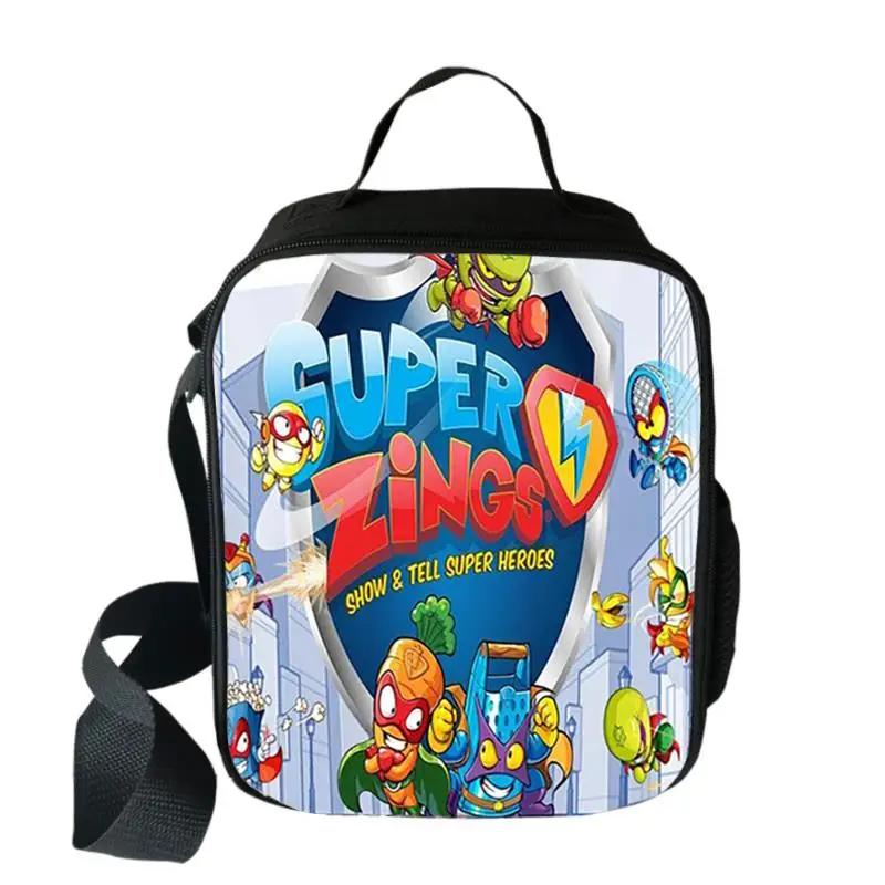 Fashion Student Crossbody Super Zings Lunchbox Thermal insulation Food Lunch Bag 3D Printed Picnic Insulated Handbags Ice Bags
