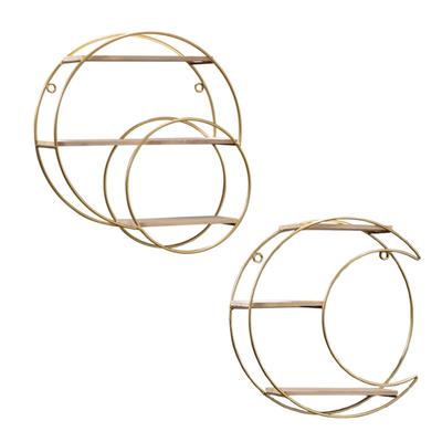 Metal 3 Tier Wall Hanging Shelf Decor for Small Plants, Ornamental Multipurpose