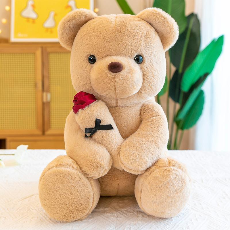 Rose Teddybär Puppe Hochzeit Presse Puppe Geständnis Liebhaber Feiertagsgeschenk Bär Plüschtier