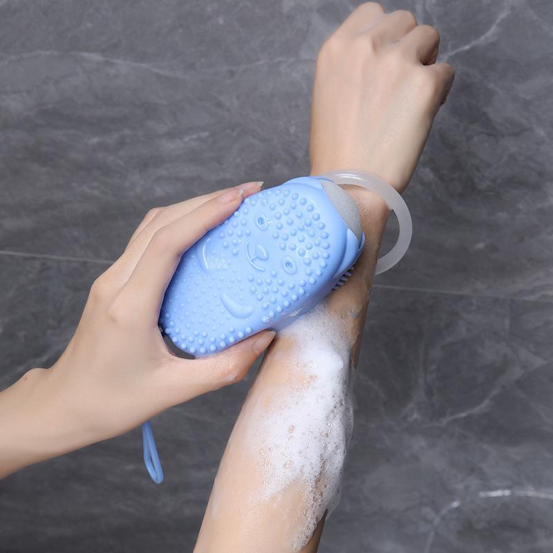 Dual-Sided Silicone Bubble Bath Brush & Back Scrubber