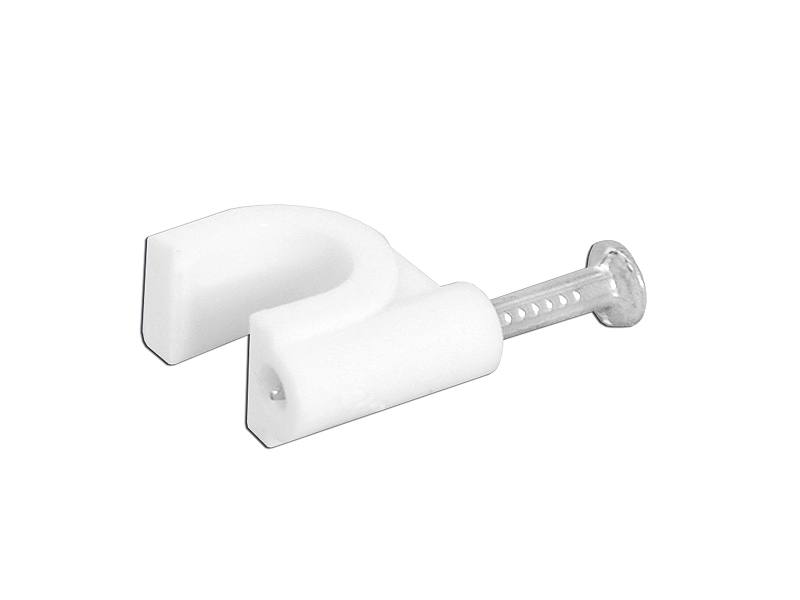 Round Cable Holder 6Mm White Flop
