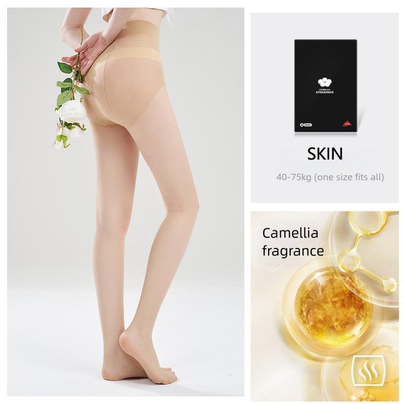 Bas Kave Résistants aux Accrocs 0D pour Femmes Été Ultra-Fins Transparents Anti-Accroc Collants Leggings Respirants One Size beige