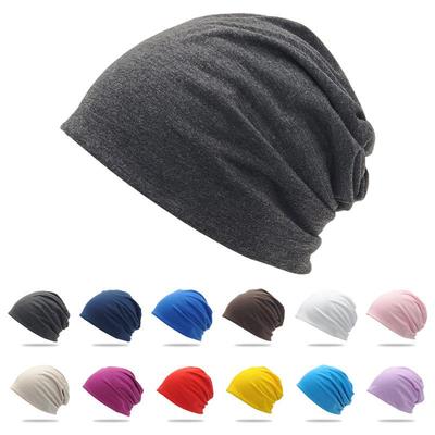 Cross-border Solid Color Slouchy Beanie - Double-Layer Postpartum Hat for Cold Weather