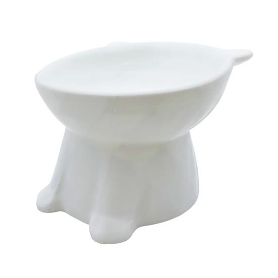 Cute Cat-Shaped Jewelry Tray 3D Printed Trinket Dish белый