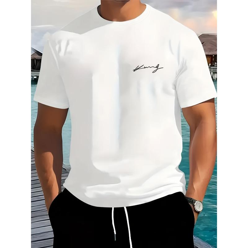 European sizes  Easy Signature - Trendy Choice for Advanced Men'S Casual Fashion Short-Sleeve T-Shirt, Comfortable And Versatile