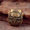 Brass Lucky Cats Charm For Wealth Home Office Decoration Travel Accessory Gift