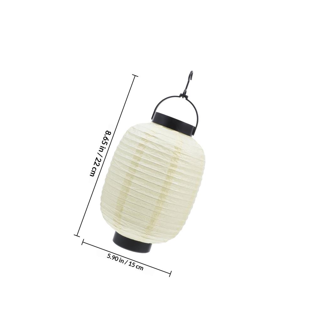 Japanische faltbare Papierlaternenlampe mit Licht Einfache hängende dekorative Papierlaterne für Hochzeiten im Freien, Partys, Hausgarten