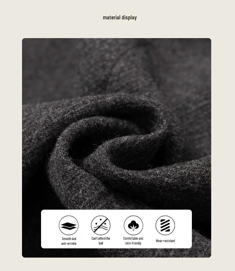 2024 New Women's Khaki Wool A-Line Midi Skirt with High Waist, Loose Fit, Slimming Slit, Perfect for Autumn/Winter.