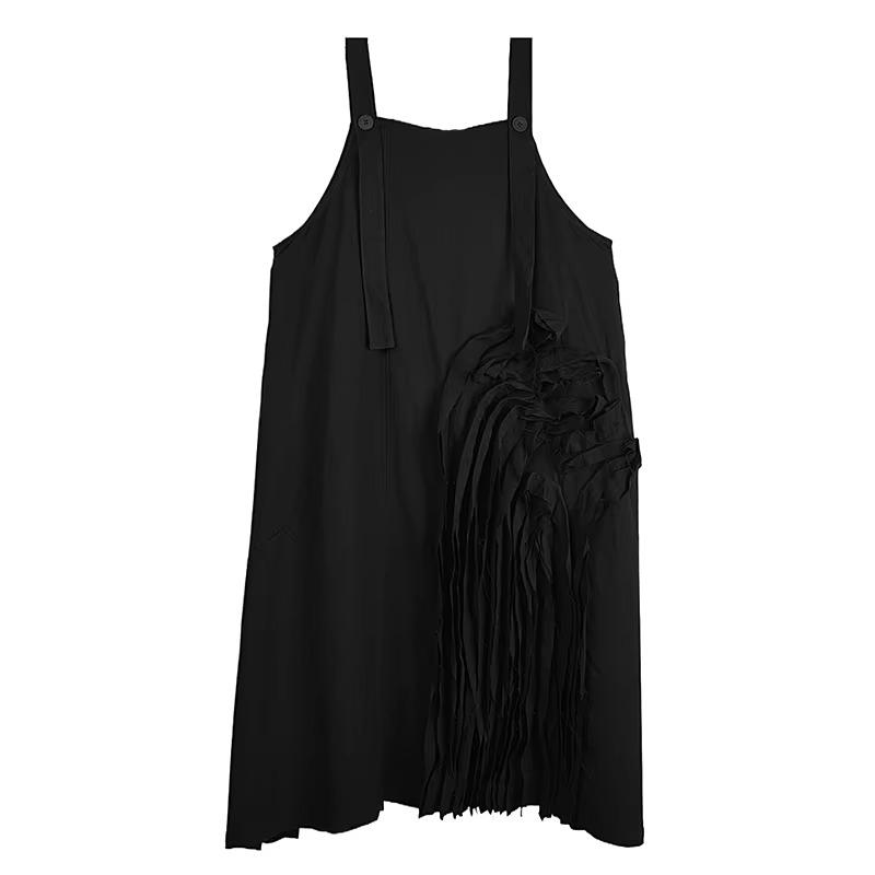 

Xitao Асимметричное платье пэчворк с цветочной пуговицей ZMY1060 One Size чёрный