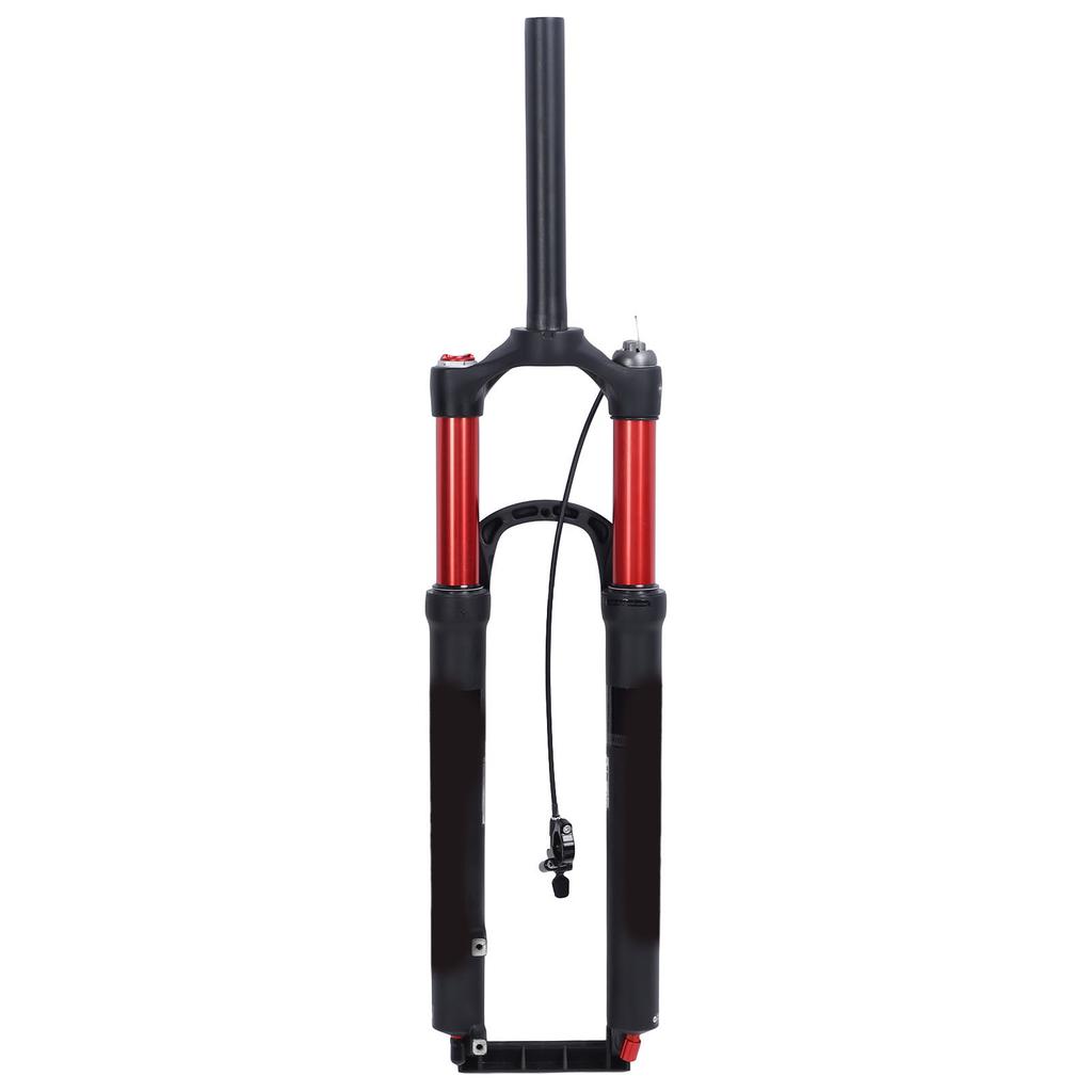 Mountain Bike Front Fork 29inch Dual Air Chamber Damping Red Straight Remote Lockout Shock Absorber Front Fork for Bike