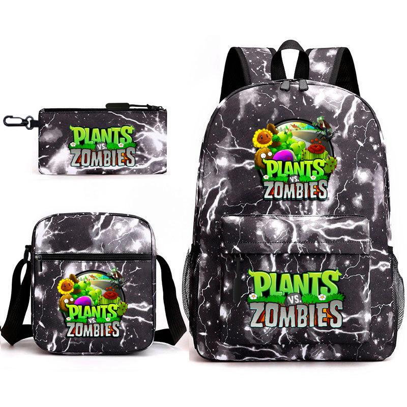 Umgebende Pflanzen vs. Zombies Teenager Schüler Schultasche Herren- und Damen-Freizeitrucksack Umhängetasche