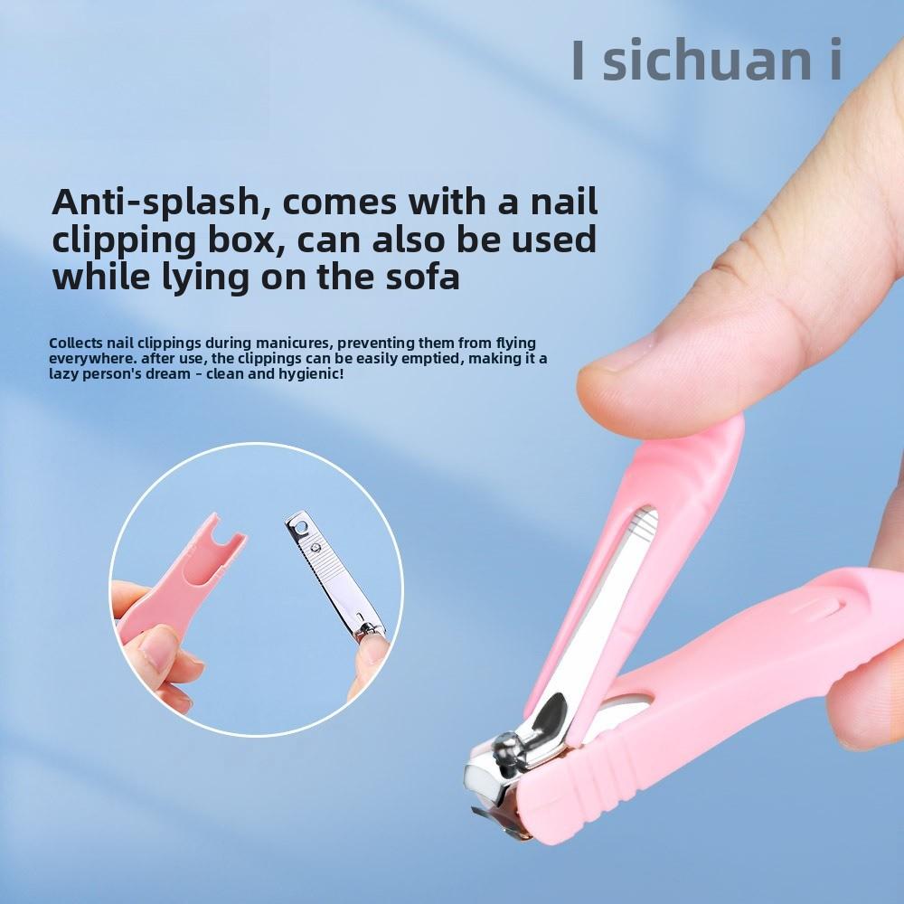 3-Piece Manicure and Manicure Set, Stainless Steel Nail Clippers Polished Nail Grinding Strip V-shaped Dead Skin Fork