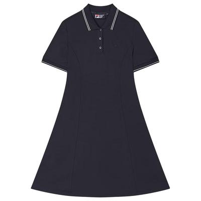 Women's Han So-hee Inspired Colorblock Knit Polo Dress