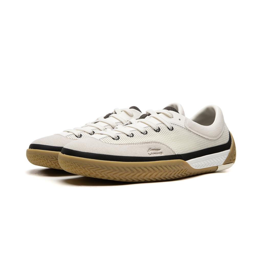 Li Ning Break The Mold Slip Resistant Cushioning Abrasion Resistant Breathable Low top German Army Trainers Men's Gray AGCW207-2