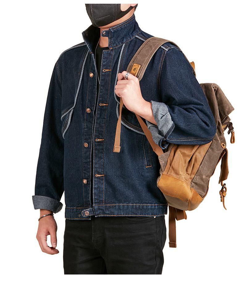 Xintang Men's 2025 Retro Loose Denim Jacket - Spring Collection