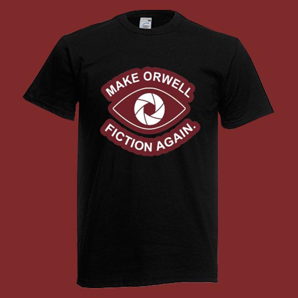 Make Orwell Fiction Again Men s Black Size S-4XL S
