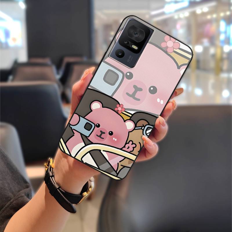 Couple Cartoon Phone Case For TCL 40SE/T610K Dirt-resistant Phone Pouch Cute Protective Anti-knock Anti-dust Silicone