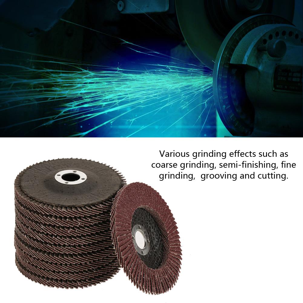 10Pcs Grit 60 Grinding Sanding Disc Polishing Wheel Grinding Flap Disc 100*6*16 mm