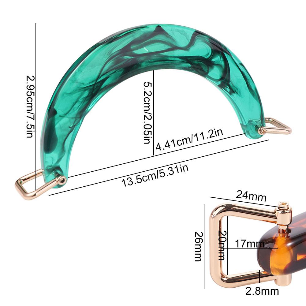 Amber Handbag Handles Resin Tote Grip Fashion Women's Bag Handle  DIY Replacement