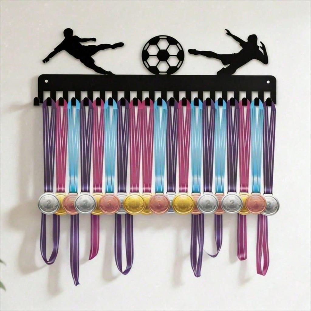 Metal Wall Mount Medal Hanger With 5 Hooks Sports Award Display Holder For Athlete Gift