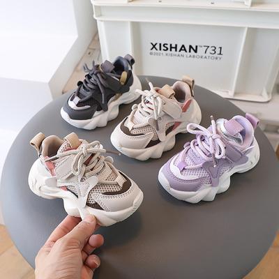 2024 Kinder-Sneaker Junge Mesh Atmungsaktiv Kinder Causal Schul-Laufschuhe Mode Frühling Rutschfest Kleinkind Mädchen Sportschuhe