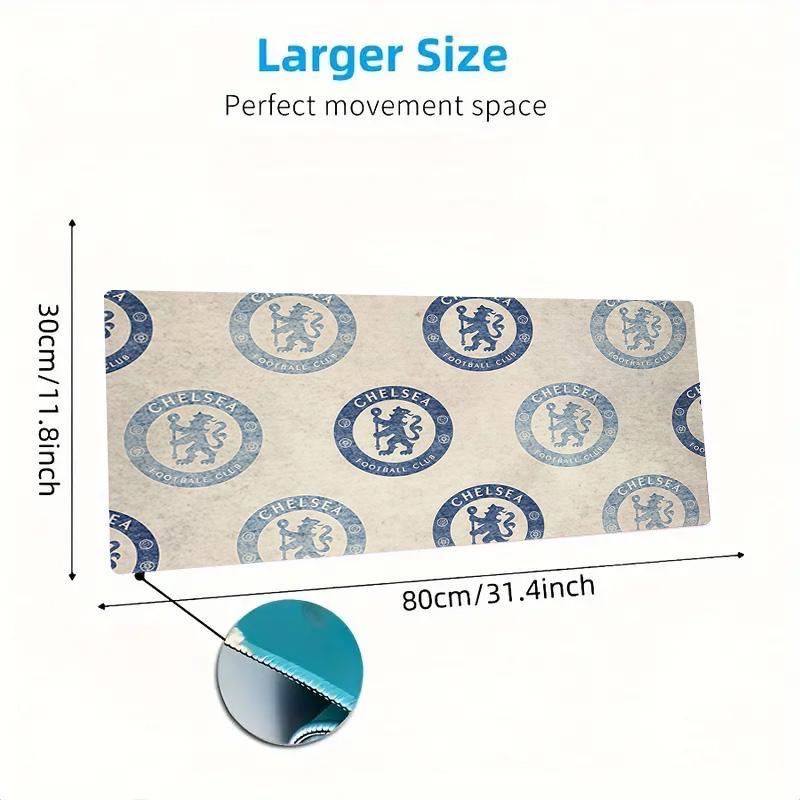 Chelsea Football Club Print Cushion Non-slip Laptop Tablet Big Mousepad XXL Mat Mini PC Playmat With Lock edge