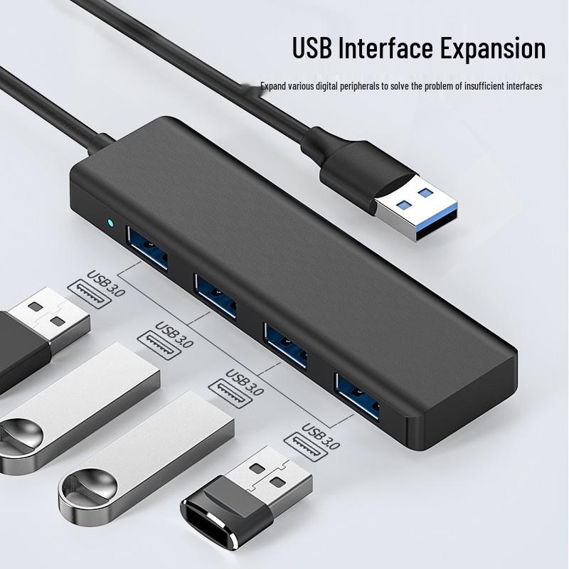 Four-Port USB 3.0 Multi-Function Hub for High-Speed Computer Expansion USB to USB2.0*4