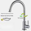 TLXT Stainless Steel Wall-Mounted Single Cold Kitchen Faucet