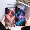 Hot orange gold color For Samsung Galaxy S20 S21 S22 S23 Plus S24 FE S25 Ultra S26 Edge S25+ S20+ S22+ Black Glass Phone Case