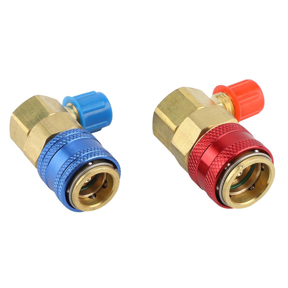 Pair of R134a Car Air Condition Fluoride Joints Quick Couplers Connectors for Refrigerant R134a