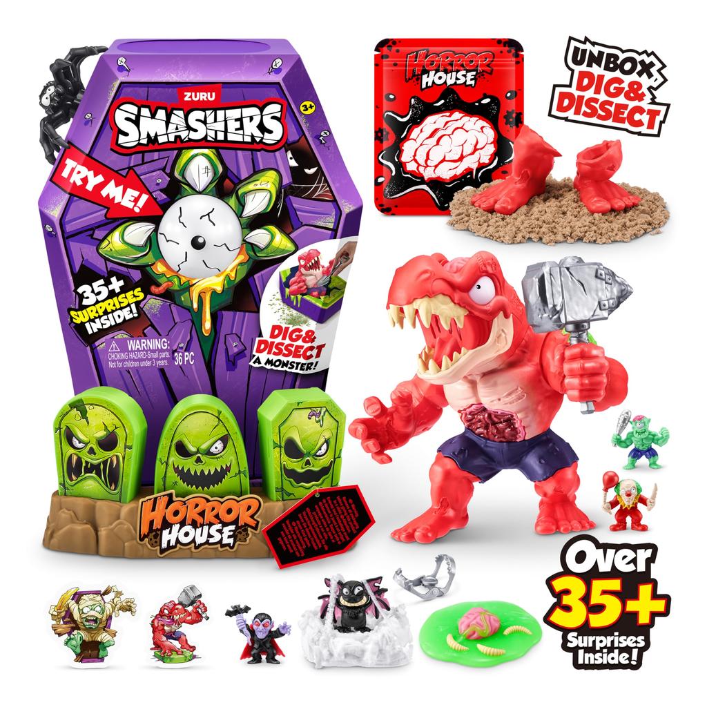 Smashers Mega Horror House by ZURU Interactive Toys Collectible Toys for Kids and Teens (Black)