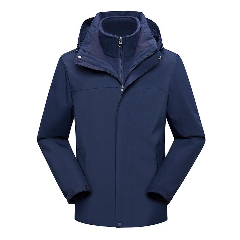 Men's Japanese Style 3-in-1 Detachable Windproof Waterproof Autumn/Winter Mountaineering Jacket.