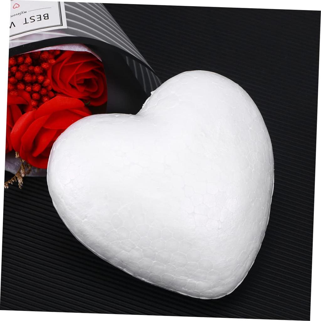 NUOLUX 10 Pieces Foam Balls for Weddings, Mini Egg Foam Balls, Rose Heart Foam Balls, Foam Eggs, White Heart Foam Balls, for Weddings